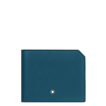 Montblanc Geldbörse 6 Fächer Meisterstück Selection Soft Ozeanblau 131242