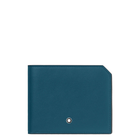 Montblanc Geldbörse 6 Fächer Meisterstück Selection Soft Ozeanblau 131242