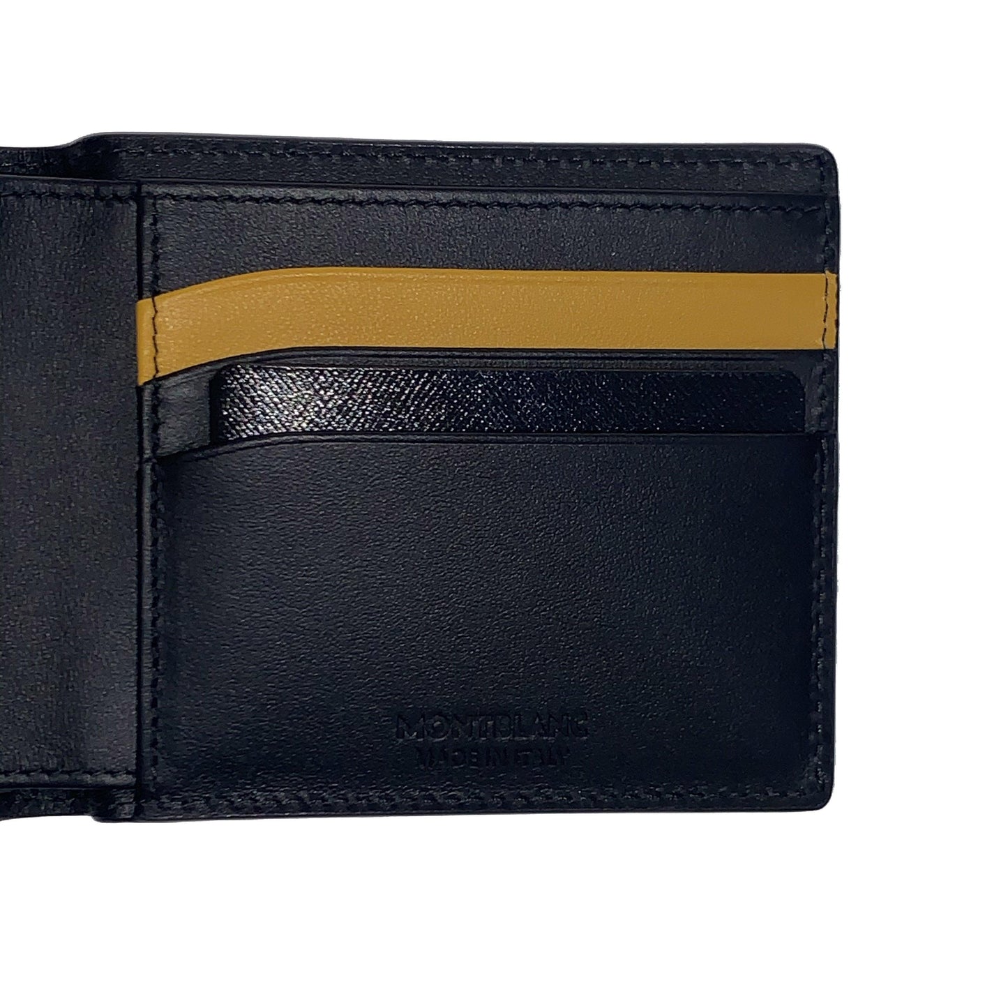 Montblanc Brieftasche 6 Fächer Meisterstück Soft Grain schwarz/gelb 127325