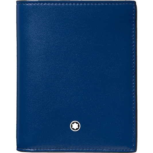 Montblanc Kompaktes Portemonnaie mit 6 Fächern Meisterstück schwarz/blau 129678