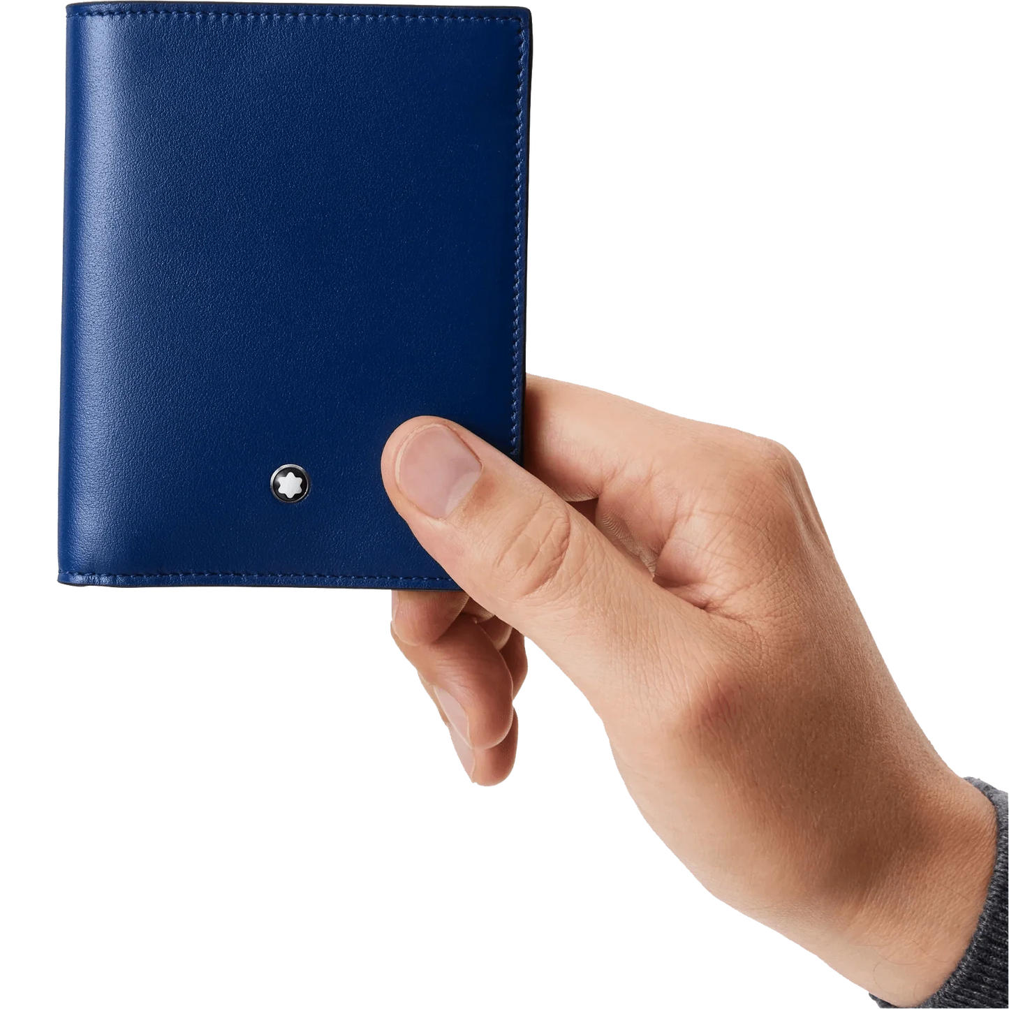 Montblanc Kompaktes Portemonnaie mit 6 Fächern Meisterstück schwarz/blau 129678