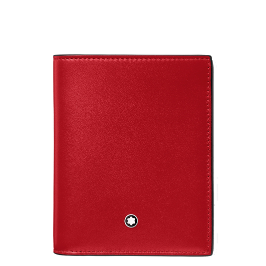 Montblanc Compact Wallet Meisterstück 6 Fächer schwarz/rot 129679
