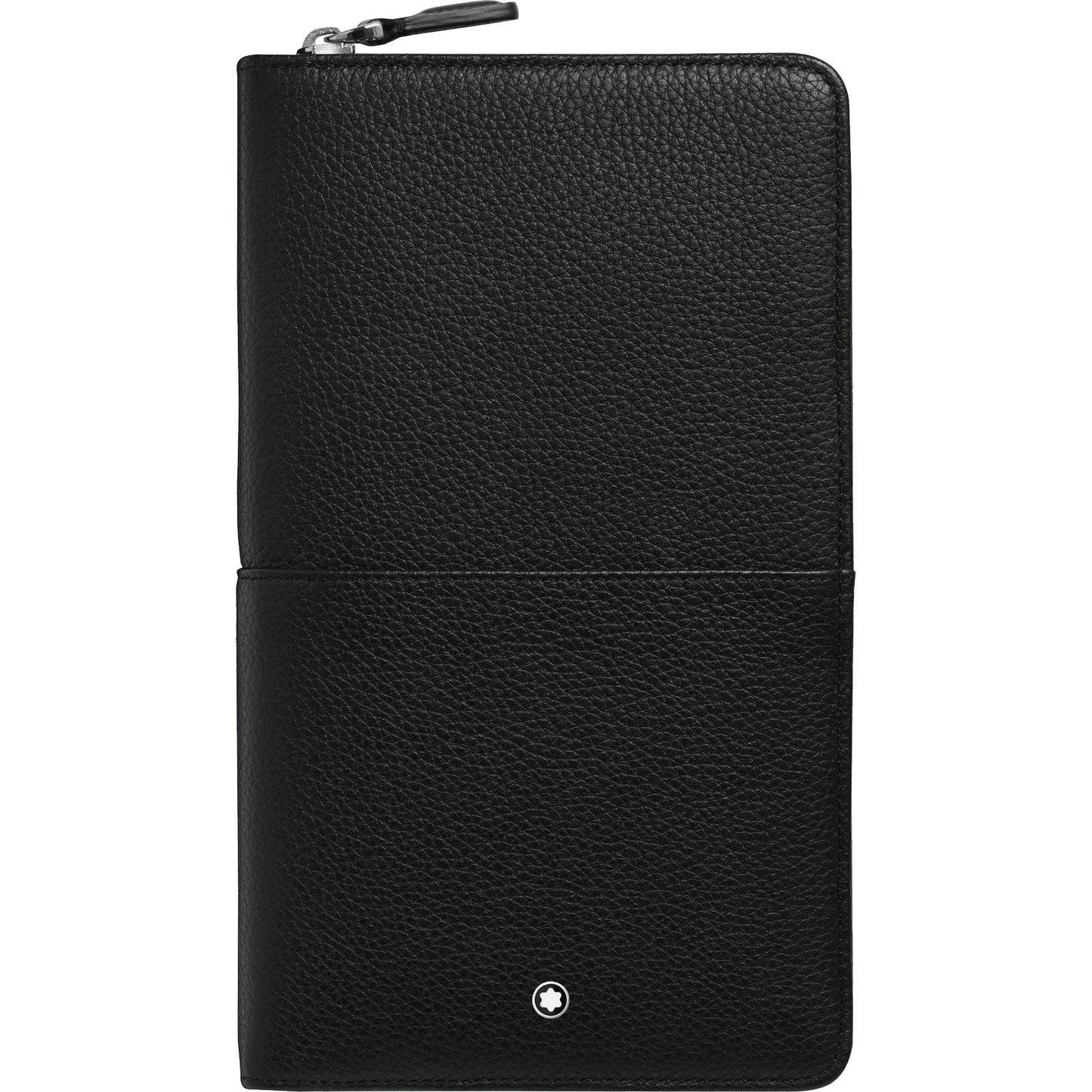 Montblanc Reisebrieftasche mit Reißverschluss Soft Grain Schwarz 126257