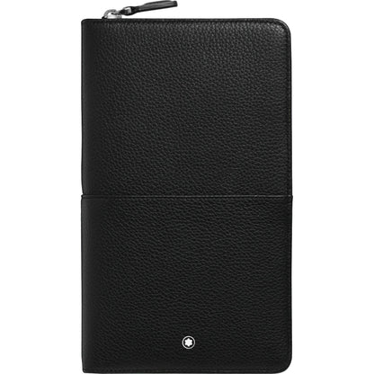 Montblanc Reisebrieftasche mit Reißverschluss Soft Grain Schwarz 126257