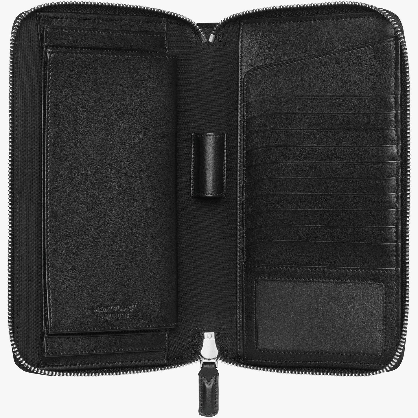 Montblanc Reisebrieftasche mit Reißverschluss Soft Grain Schwarz 126257