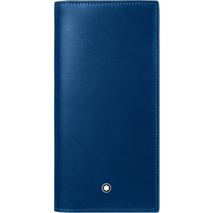 Montblanc Meisterstück langes Portemonnaie, 15 Fächer, Schwarz/Blau 129681