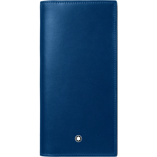 Montblanc Meisterstück langes Portemonnaie, 15 Fächer, Schwarz/Blau 129681