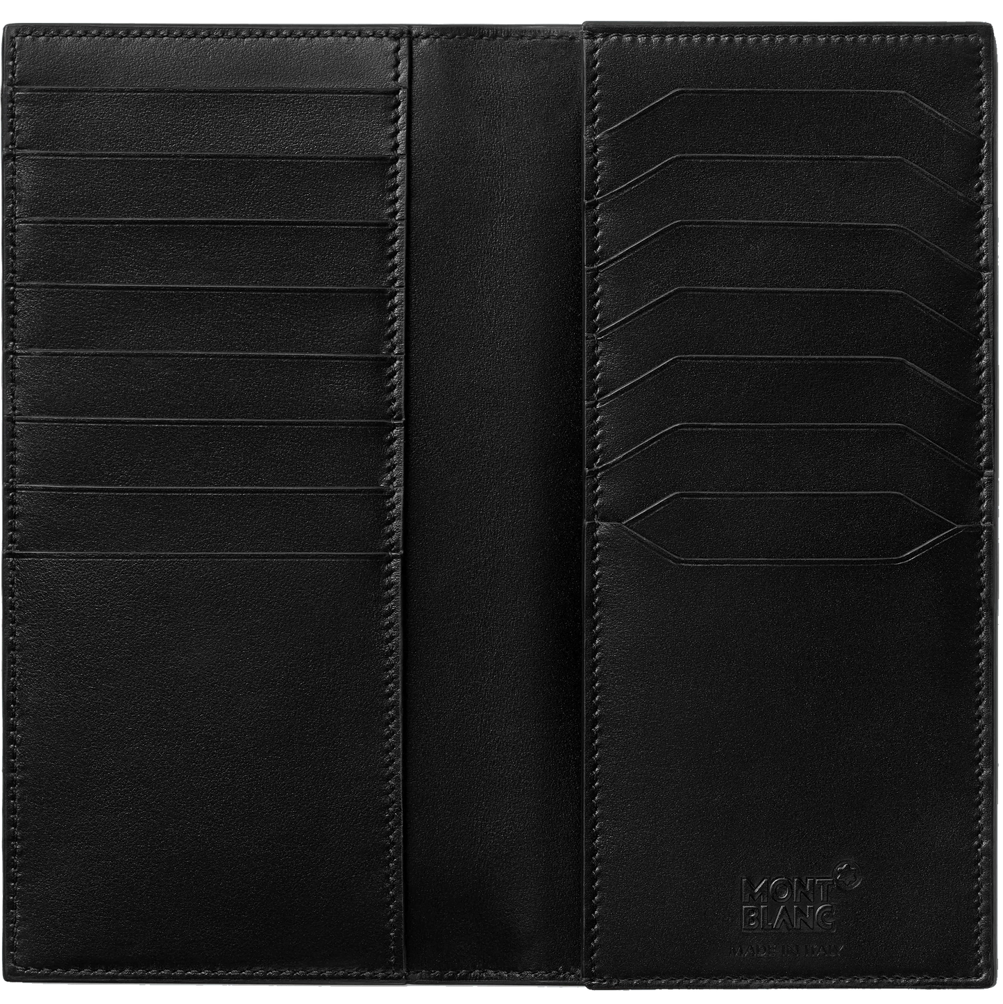 Montblanc Meisterstück langes Portemonnaie, 15 Fächer, Schwarz/Blau 129681