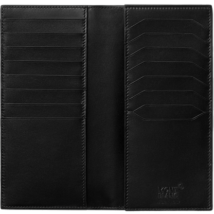 Montblanc Meisterstück langes Portemonnaie, 15 Fächer, Schwarz/Blau 129681