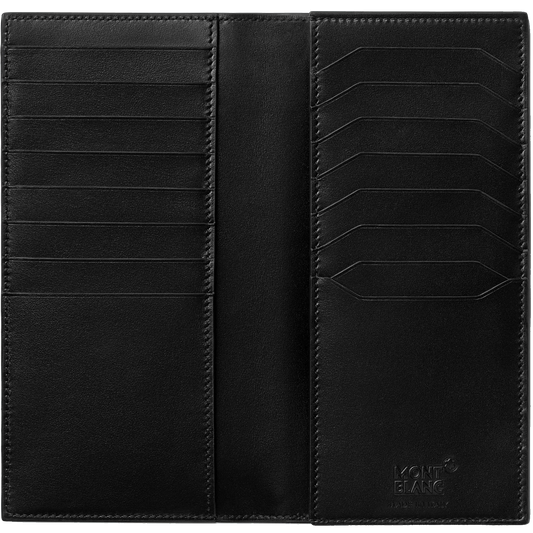 Montblanc Meisterstück langes Portemonnaie, 15 Fächer, Schwarz/Blau 129681