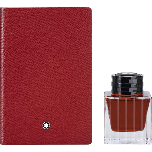 Montblanc Set Notizbuch 147 liniert und Tinte Red (Rot) 50 ml 117597