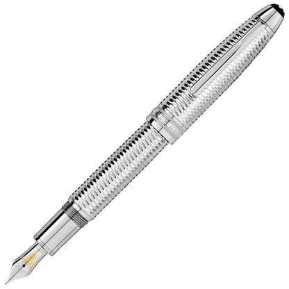 Montblanc Füllfederhalter Meisterstück Geometrie Solitaire LeGrand Feder M Platin veredelt Farbe Silber 118097