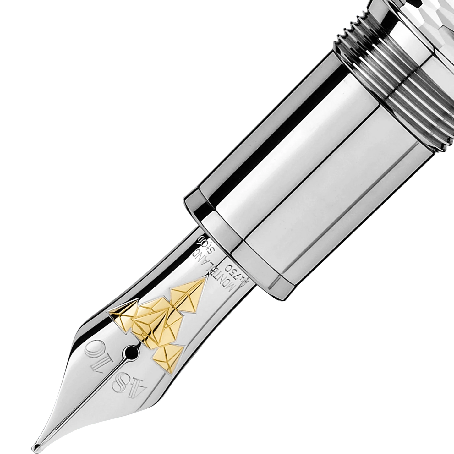 Montblanc Füllfederhalter Meisterstück Geometrie Solitaire LeGrand Feder M Platin veredelt Farbe Silber 118097