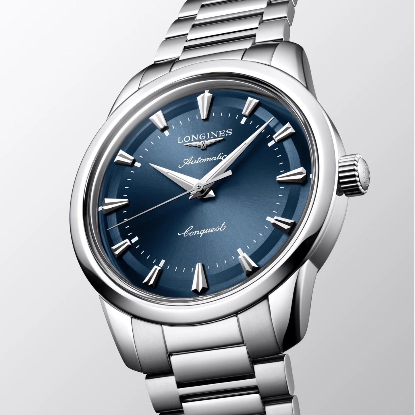 Longines orologio Heritage 40mm blu acciaio automatico L1.650.4.92.6 in materiale acciaio inossidabile protetto dall’ufficio federale svizzero