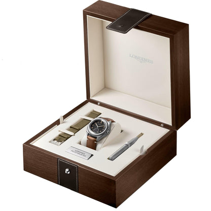 Longines Uhr Pilot Majetek Box Edition 43mm schwarz automatisch Stahl L2.838.4.53.9