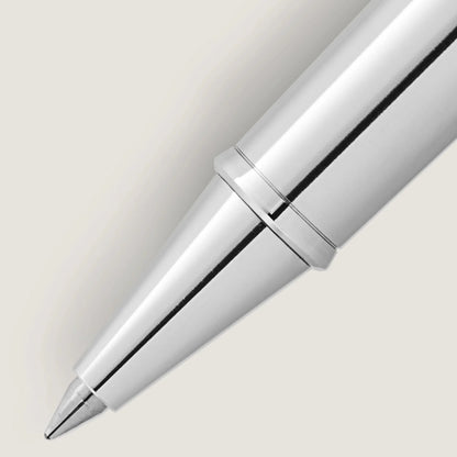 Montblanc heritage collection rollerball pen with silver metallic finish and black accents from rouge et noir baby edition