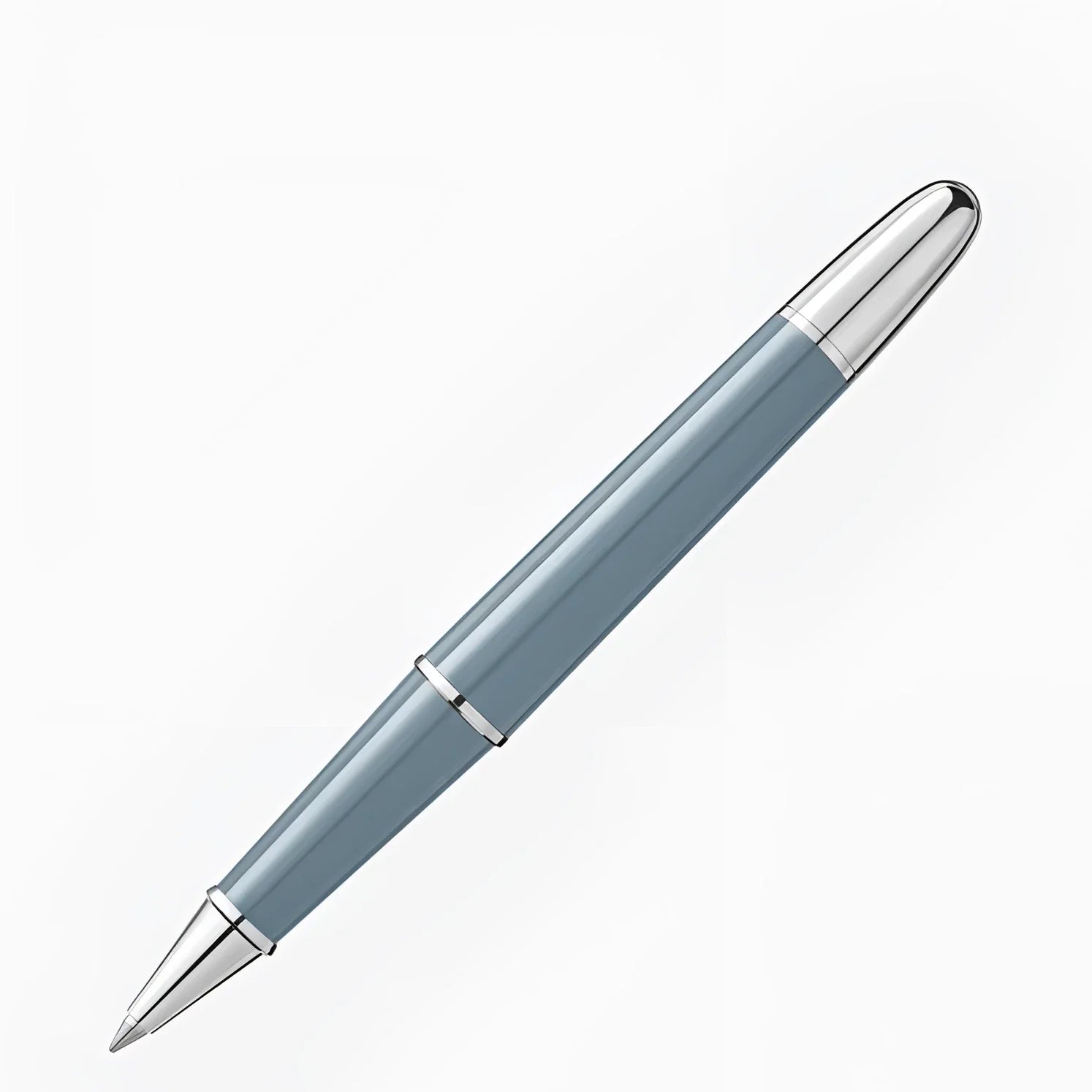 Penna roller montblanc meisterstück x olympic heritage chamonix 1924 classica blu chiaro con dettagli argento giochi olimpici