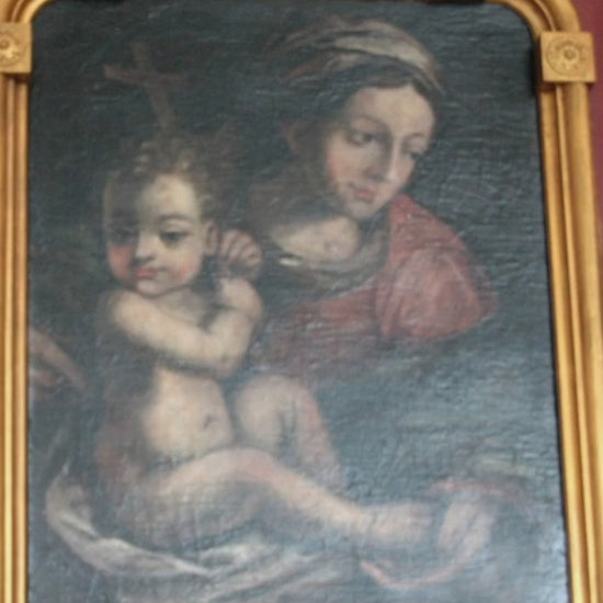 Madonna con Bambino — Olio su tela, Italia Settentrionale, ultimo decennio XVI secolo