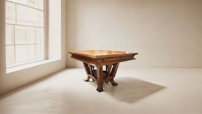 Tavolo Art Déco con piano intarsiato e iscrizione — Realizzato per il Ministro Bottai, Roma, 1933