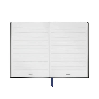 Open blocco note montblanc the origin collection con pagine a righe e segnalibro blu navy modello meisterstück 133087