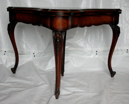 Console tavolo da gioco inglese fine XVIII secolo in legno scuro intagliato di eccezionale qualità ebanistica