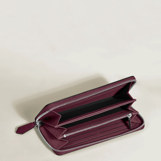 Montblanc Geldbörse mit 12 Fächern und durchgehendem Reißverschluss Sartorial Cassis 199372
