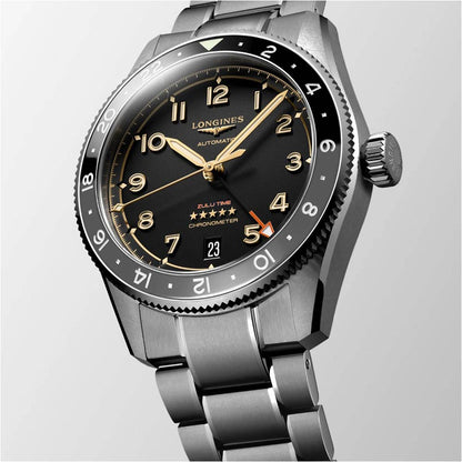 Longines Spirit Zulu Time 39mm Anthrazit Automatik Titan Uhr L3.802.1.53.6