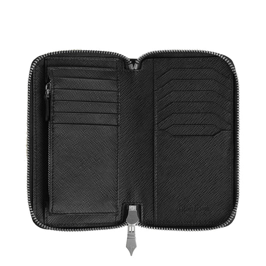 Montblanc Geldbörse 12 Fächer mit Reißverschluss mittel Sartorial Schwarz 220361