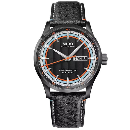 Mido Uhr Multifort Chronometer 1 Racer 42mm schwarz automatisch Stahl PVD-Beschichtung schwarz M038.431.36.051.00