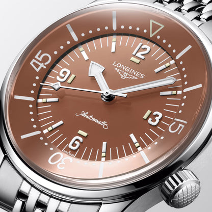 Longines Armbanduhr Legend Diver 39mm Terrakotta Automatik Stahl L3.764.4.96.6