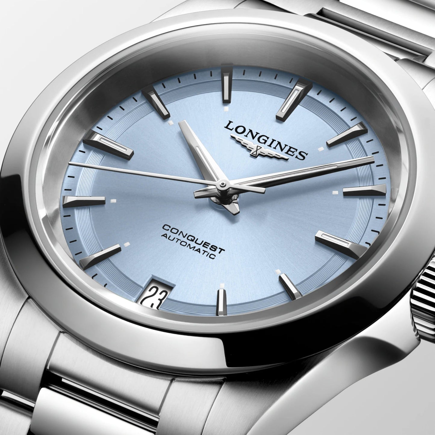 Longines Uhr Conquest 34mm Blau Automatik Stahl L3.430.4.92.6