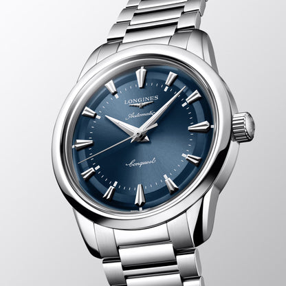 Longines Uhr Conquest Heritage 38mm blau Automatik Stahl L1.649.4.92.6