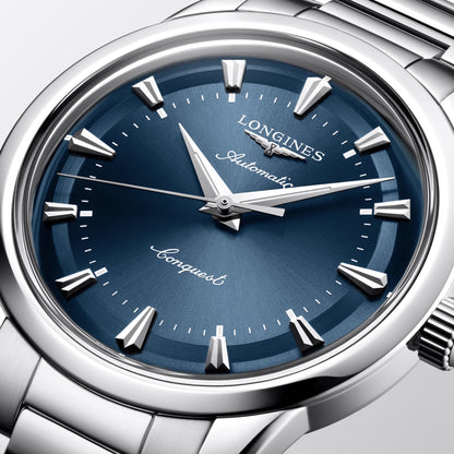 Longines Uhr Heritage 40mm blau Stahl Automatik L1.650.4.92.6