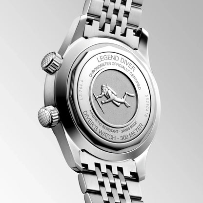 Longines Legend Diver Uhr 39mm Grau Automatik Edelstahl L3.764.4.99.6