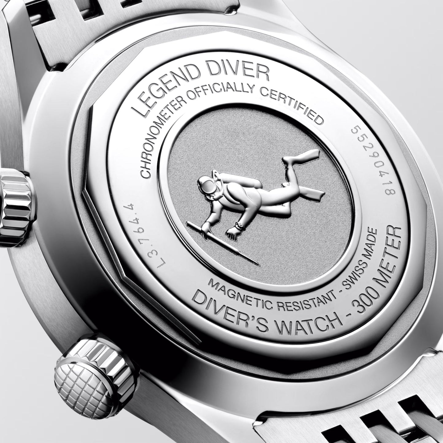 Longines Legend Diver Uhr 39mm Grau Automatik Edelstahl L3.764.4.99.6