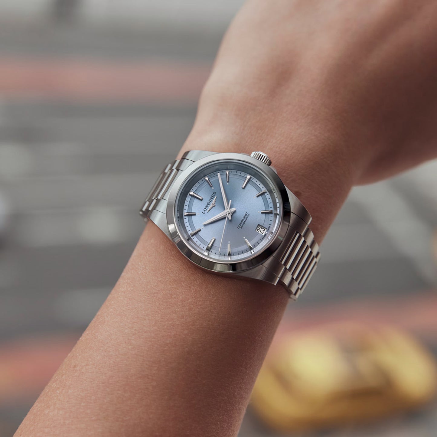 Longines Uhr Conquest 34mm Blau Automatik Stahl L3.430.4.92.6