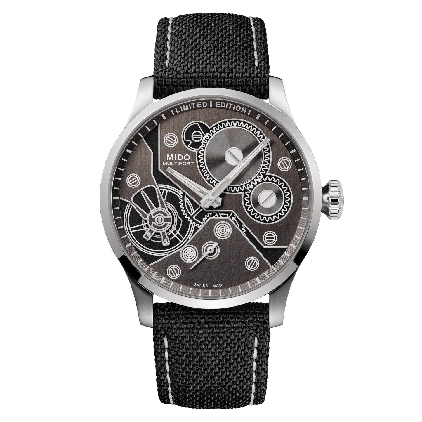 Mido Uhr Multifort Mechanical Limitierte Auflage 999 Stück 44mm anthrazit Handaufzug Stahl M038.605.11.060.00