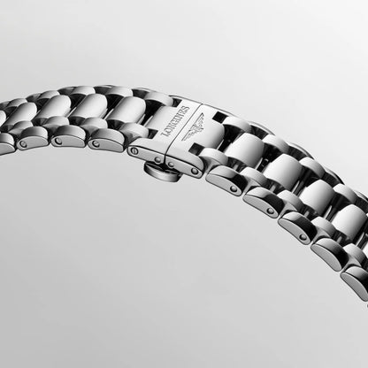Longines Uhr Primaluna Mondphase 34mm silber Automatik Stahl L8.126.4.71.6