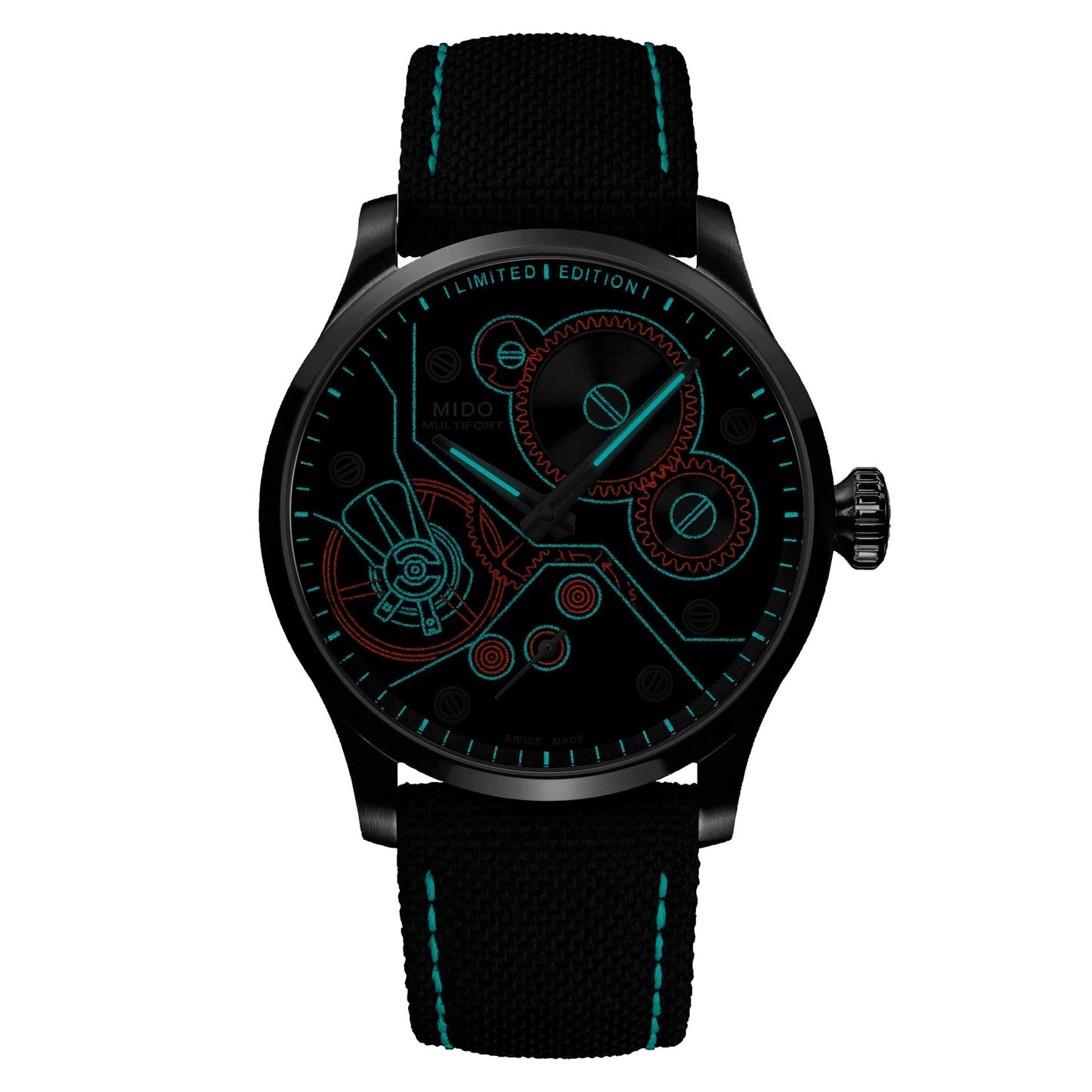 Mido Uhr Multifort Mechanical Limitierte Auflage 999 Stück 44mm anthrazit Handaufzug Stahl M038.605.11.060.00