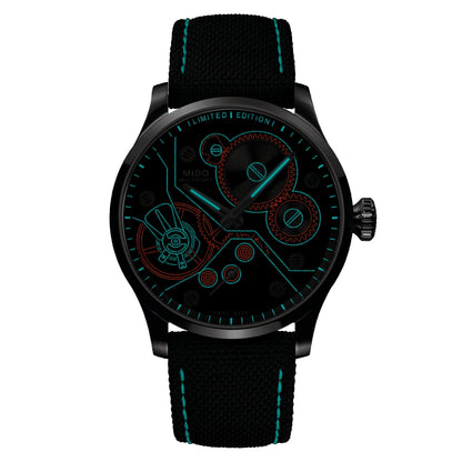 Mido Uhr Multifort Mechanical Limitierte Auflage 999 Stück 44mm anthrazit Handaufzug Stahl M038.605.11.060.00